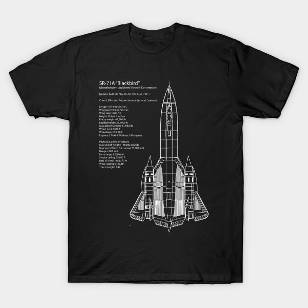 SR71 Blackbird T-Shirt by Griffen